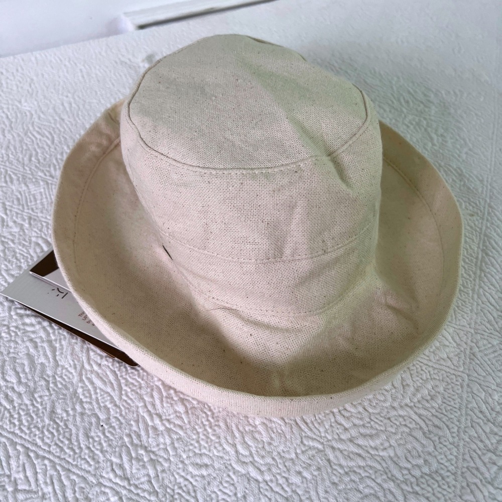 Scala Bucket Sun Hat OS UPF 50+ Cotton Packable Cream Coastal Grandma Travel